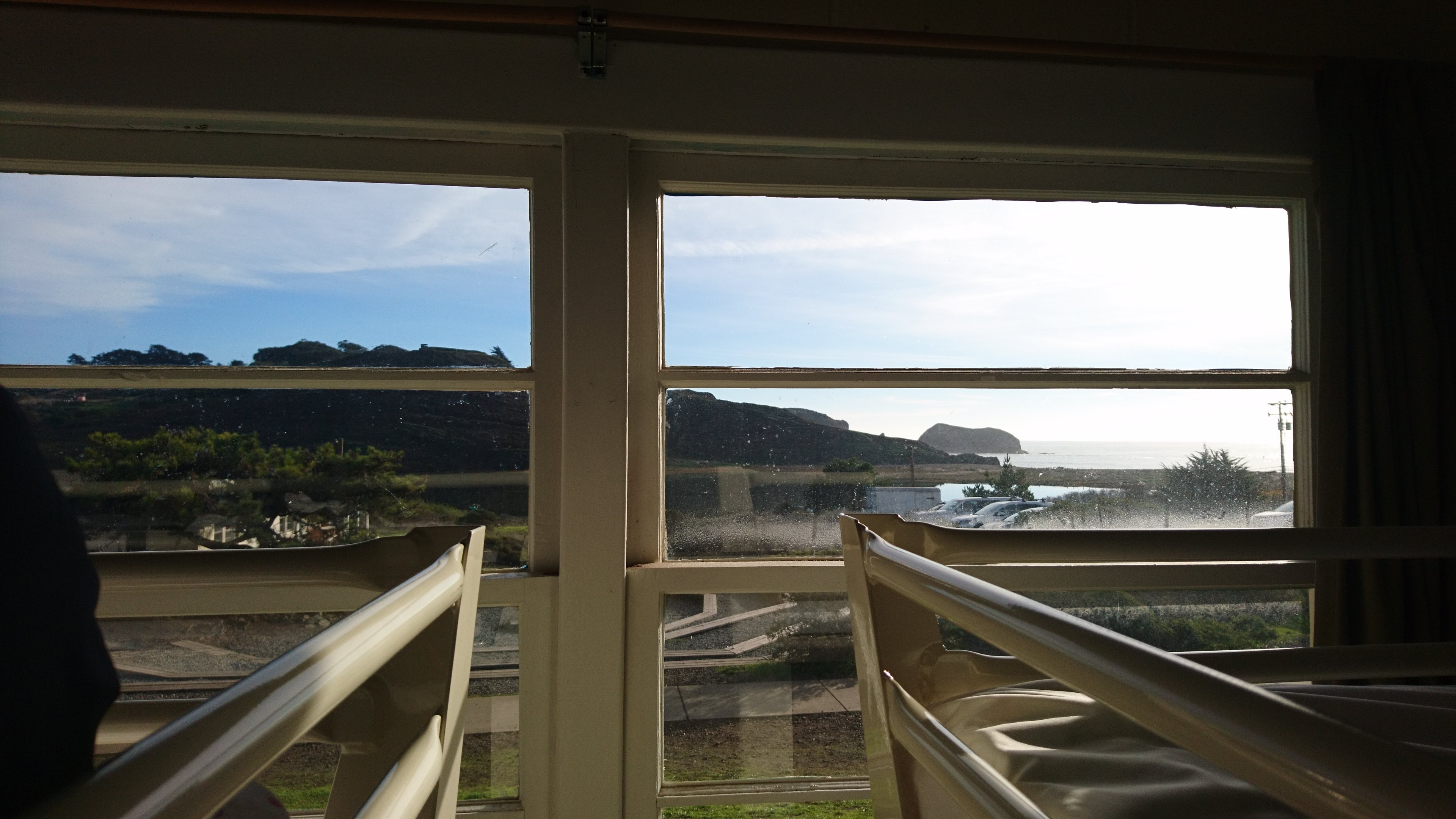 Photo showing off view of the lagoon from the bunks