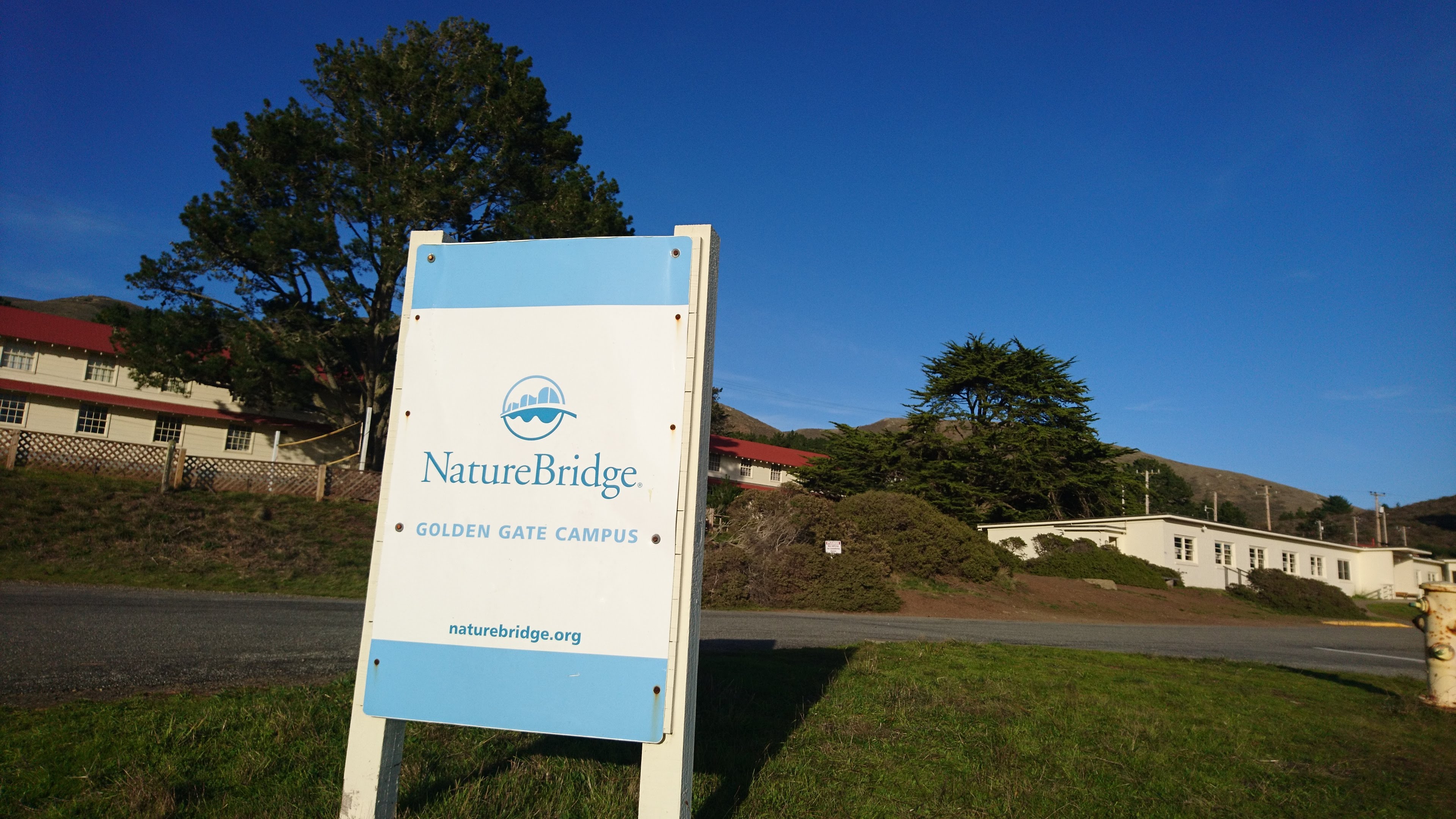 Photo of NatureBridge signage in front of some of their buildings